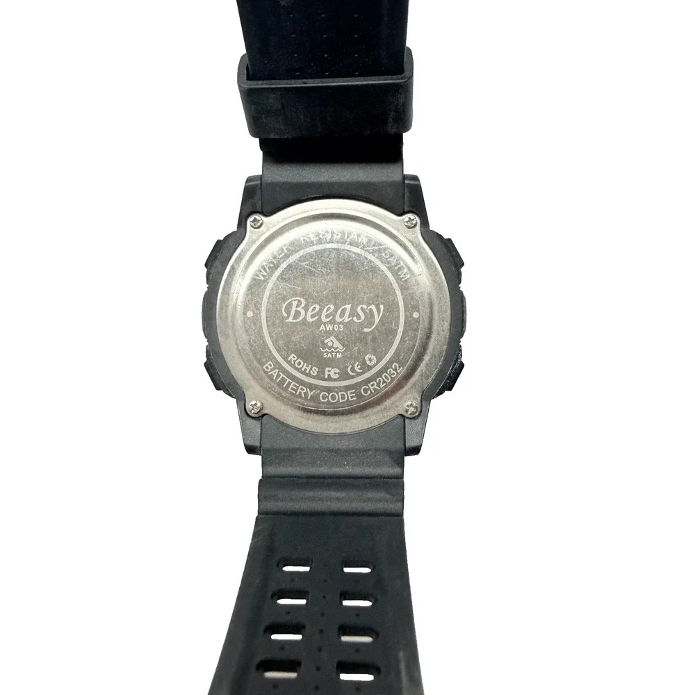 Beeasy Men Digital Sports Watch,Waterproof Watch with Stopwatch Black